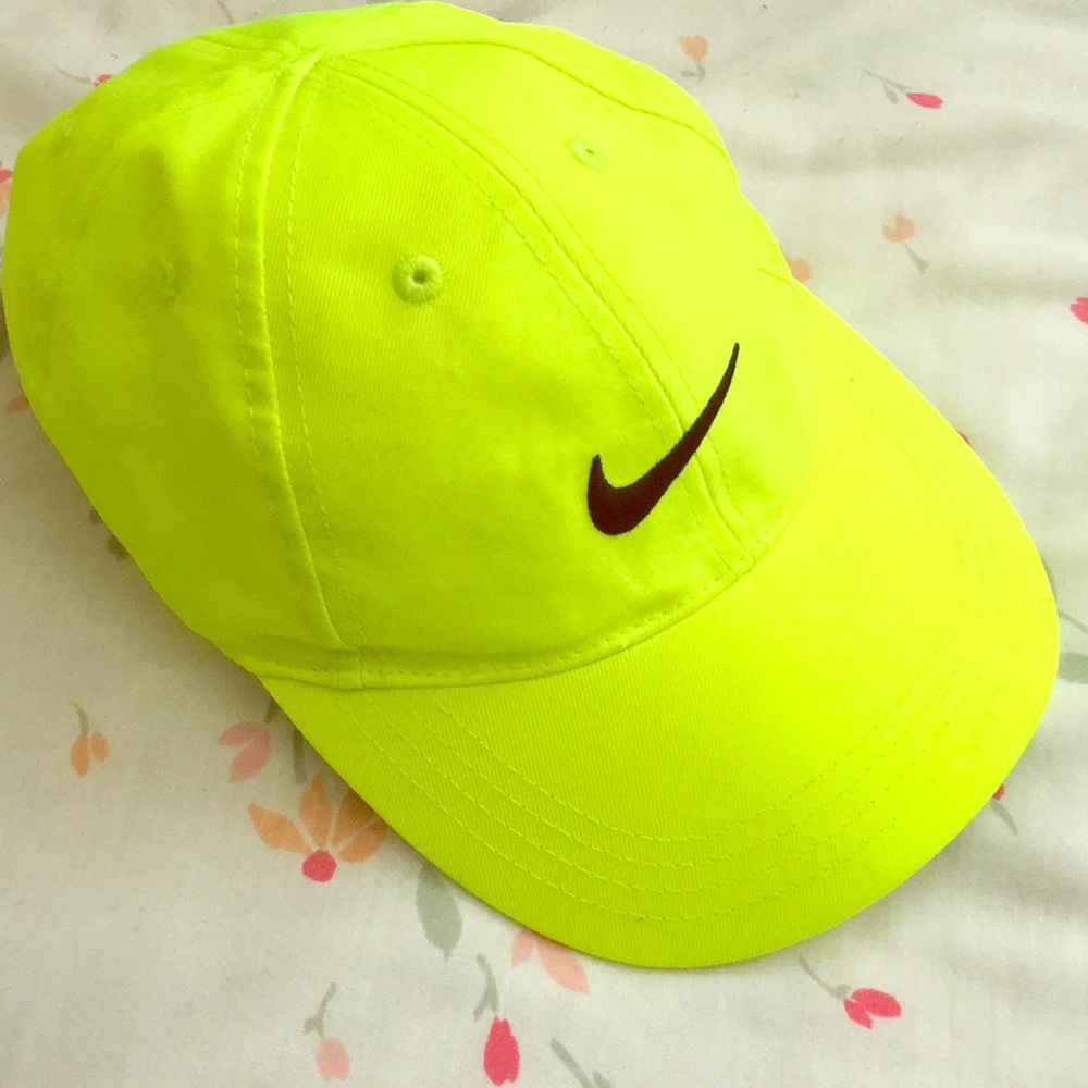 Neon green Nike hat